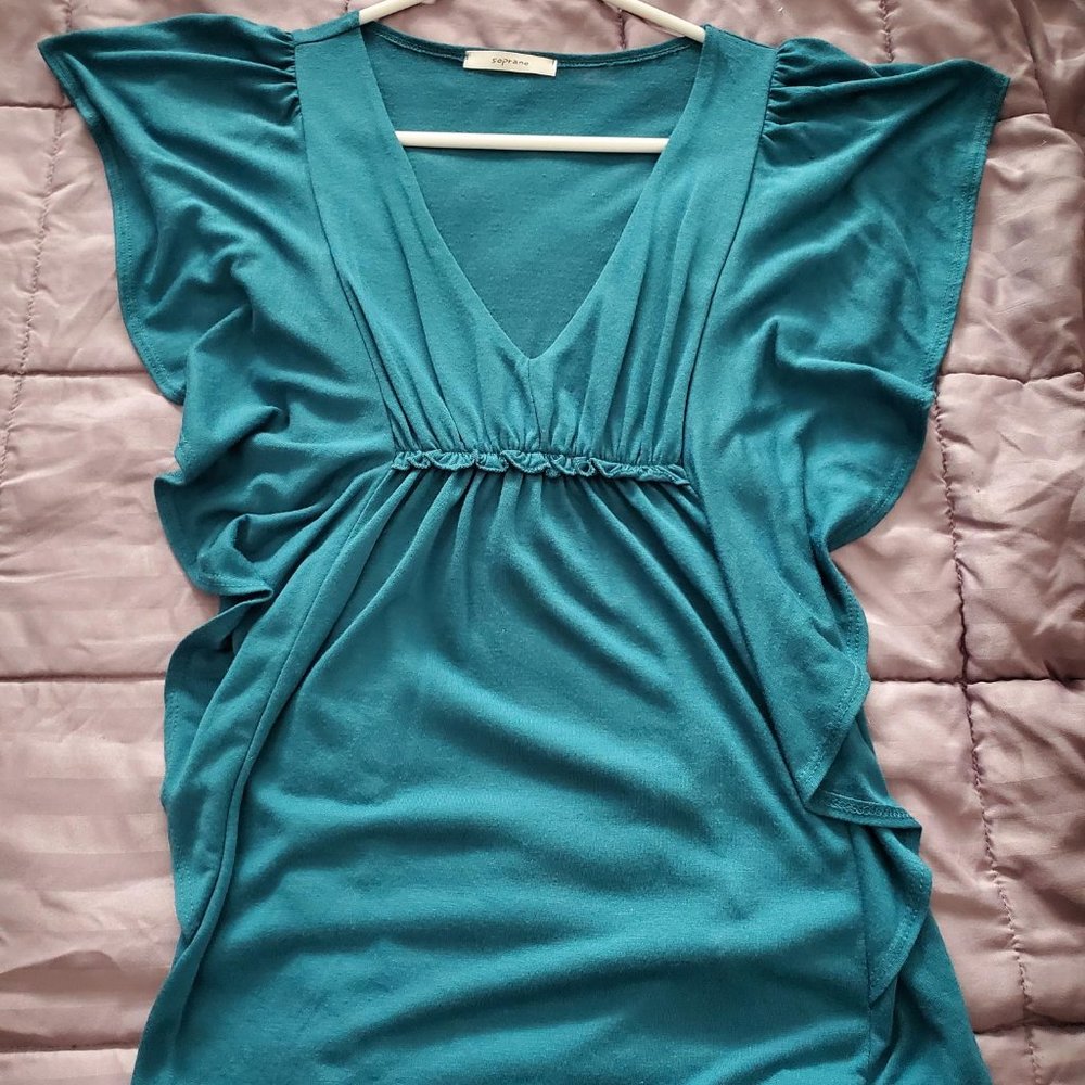 Teal Green Top SZ S